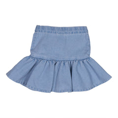 WYNKEN PALE BLEACH DENIM PUFF SKIRT