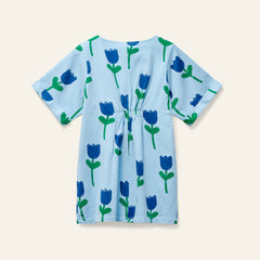 Wynken Bird Blue Onda Tulips Dress