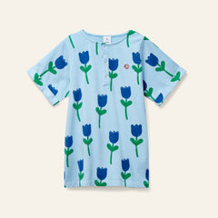 Wynken Bird Blue Onda Tulips Dress