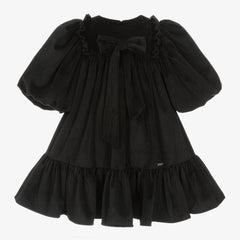 Jessie And James Black Cord Catch Me Bow Dress