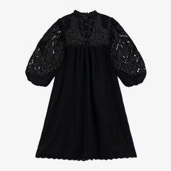 PETITE AMALIE BLACK VELVET CUT OUT DRESS