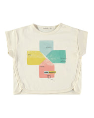 Babyclic Floor Map T-Shirt Stripes Aqua Shorts Set