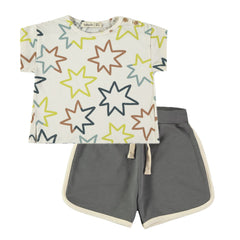 Babyclic Etoile T-shirt Graphite Shorts Set