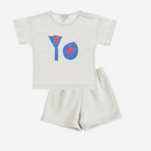 Yell-Oh Be Pure "YO" T-Shirt & Shorts Set