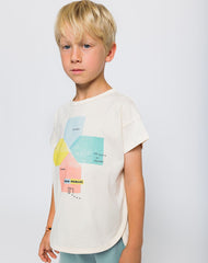 Babyclic Floor Map T-Shirt Stripes Aqua Shorts Set
