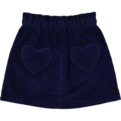 LOUIS LOUISE NAVY CORDUROY SKIRT