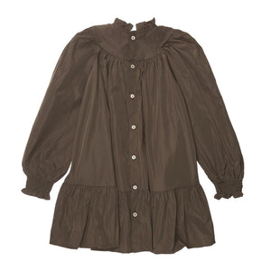 TOCOTO VINTAGE DARK GREY TAFFETA DRESS