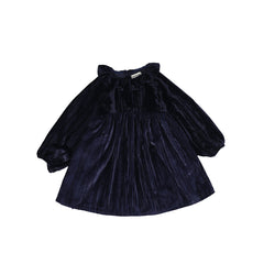 Tcoto Vintage Velvet Dress Navy