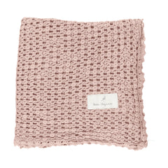 BEBE ORGANIC DUSTY ROSE WAFFLE BLANKET (FINAL SALE)