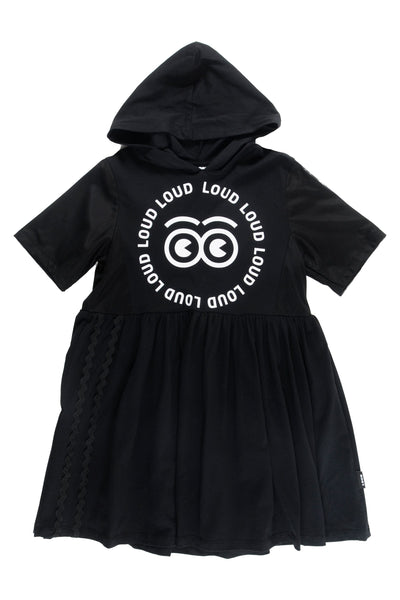 Loud Black Spiaggia Hoodie Dress