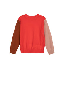 JNBY PINK COLORBLOCK SWEATER