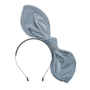 Bubble Ear Velvet Headband Pale Blue