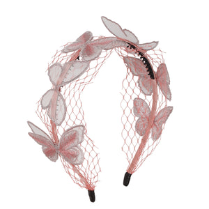 Project 6 Mesh Butterfly Headband - Pink