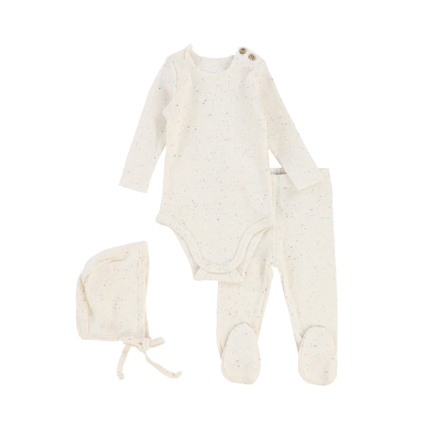 LIL LEGS COLORFUL SPECKLE RIBBED SET