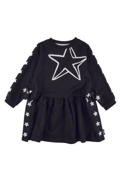 LOUD APPAREL BLACK SPLIT DRESS