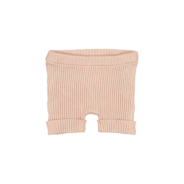Analogie By Lil Legs Blush Ribbed Knit Shorts
