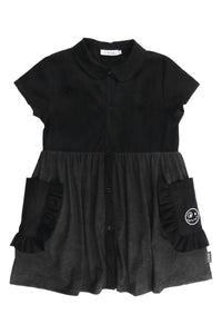 LOUD APPAREL BLACK BUTTON DOWN MISTY DRESS