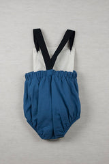 Popelin Blue Reversible Dungarees