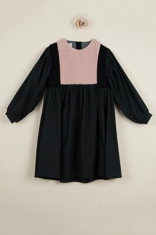 Popelin Black Waiscoat Dress