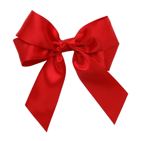 Project 6 Oversized Bows Pony/Clip - Red