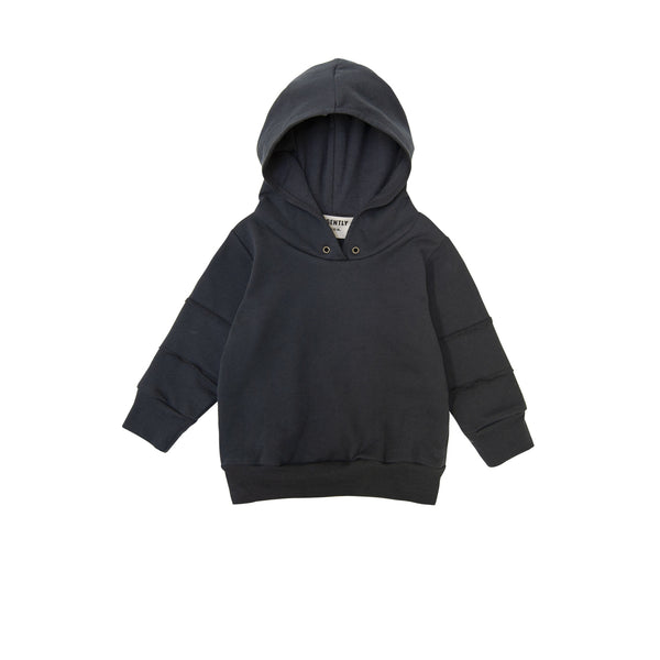 GO GENTLY NATION CHARCOAL ARM PANEL HOODIE