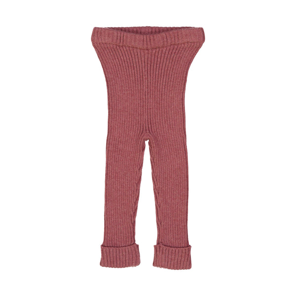ANALOGIE BY LIL LEGS MAUVE RIBBED KNIT LEGGINGS