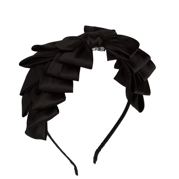 Project 6 Pleated Ribbon Headband - Black
