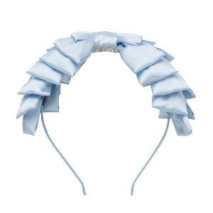 Project 6 Pleated Ribbon Headband - Slate Blue