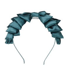Project 6 Pleated Ribbon Headband -Teal