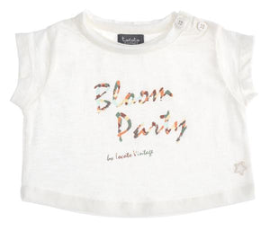 TOCOTO VINTAGE BLOOM PARTY TEE AND BLOOMER SET
