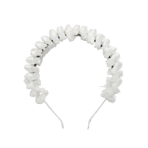 Project 6 Satin Tied Headband - White