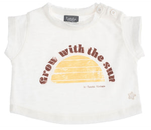 TOCOTO VINTAGE OFF WHITE "GROW WITH SUN" TSHIRT