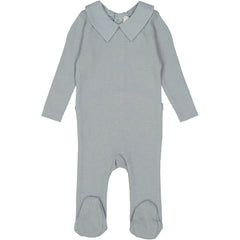 LIL LEGS SOFT BLUE COLLARED FOOTIE