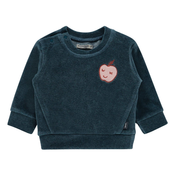 IMPS AND ELFS BLUE APPLE SWEATER