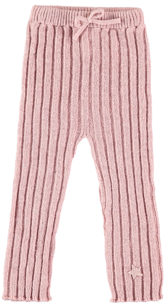 TOCOTO VINTAGE KNITTED RIBBED PINK LEGGING
